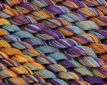 Purple Embroidery Floss, Golden Brown Floss, Yellow Floss, Embroidery Floss, Purple Floss, Colour Complements Colour #58