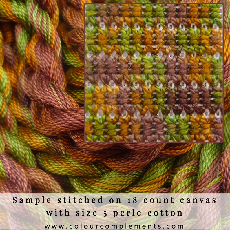 Color Embroidery, Green Embroidery Thread, Green and Orange Dyed ...