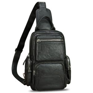 Genuine Leather Sling Bag | Vintage Crossbody Backpack for Men & Women | Handmade Chest Shoulder Bag Purse Gift for him/her
