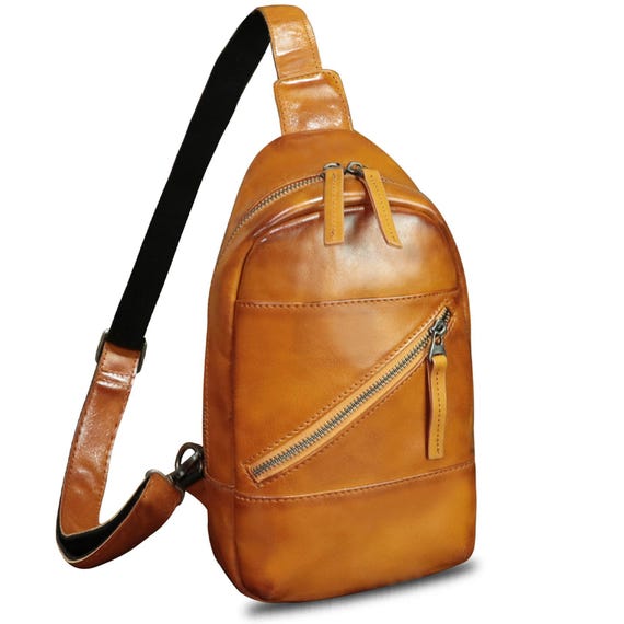 Genuine Leather Sling Bag | Vintage Handmade Crossbody  display picture 1