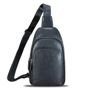 Genuine Leather Sling Bag | Vintage Handmade Crossbody Backpack for Men & Women | Shoulder Chest Bag Purse Gift For Him / Her Travel Bag