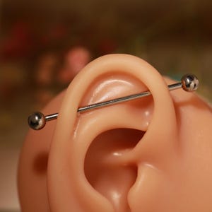Essential Classic Barbell Industrial Piercing Jewelry Cartilage Earring Body Piercing Jewelry Tragus Piercing Scaffold Earring Minimalist