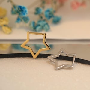 Classic Star Pointed Shape 16G Septum Jewelry Septum Clicker Ring 316L Helix Earrings Conch Helix Tragus Piercing Jewelry Minimalist