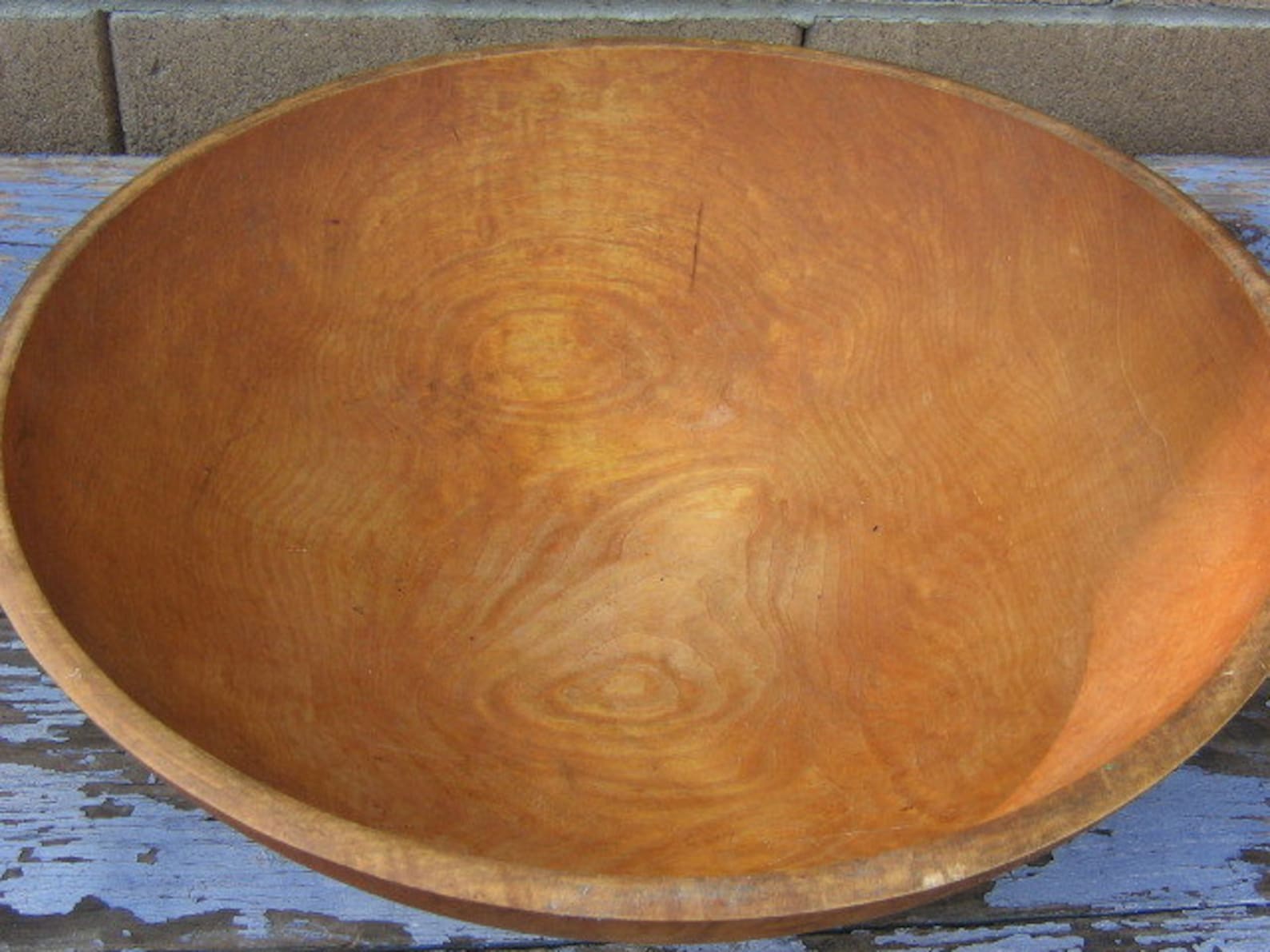 Vintage Weston Bowl Mill Wooden Dough Bread or Mixing Bowl Etsy