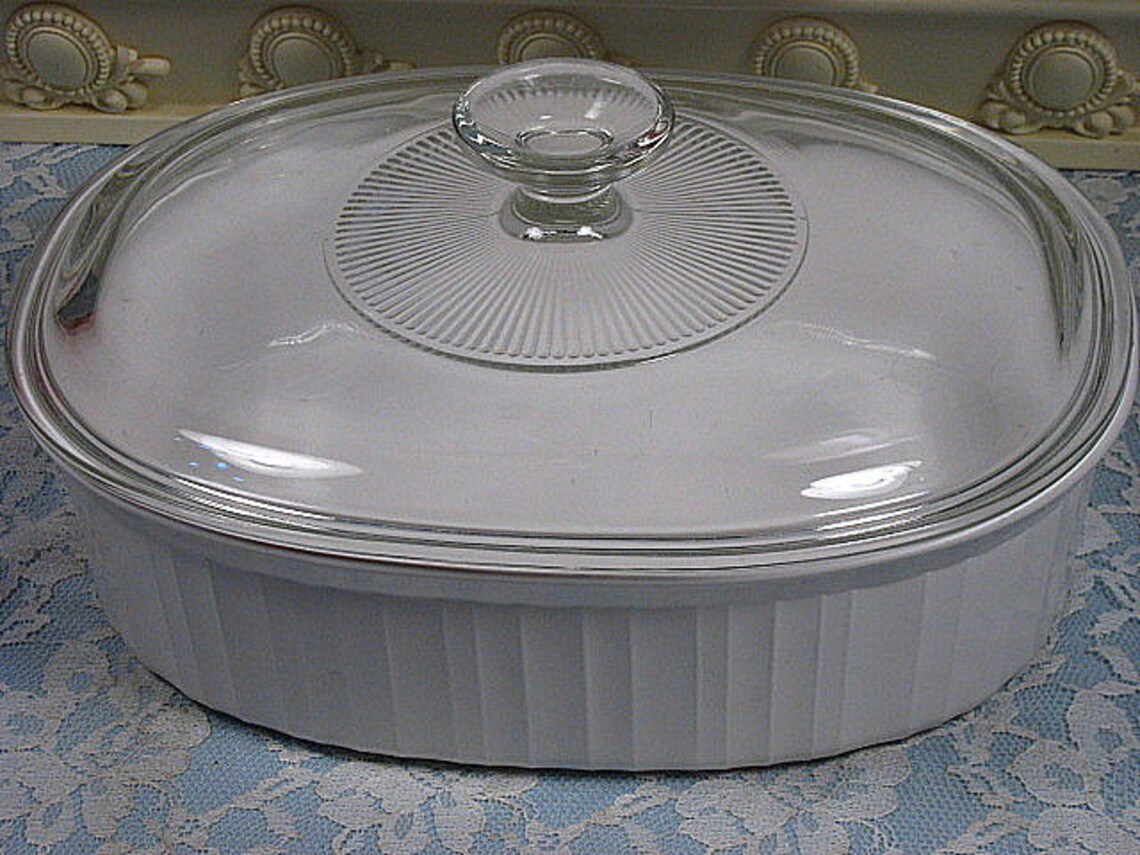 Vintage Corning Ware French White Pyroceram Round and Oval Etsy