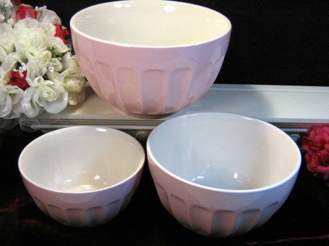 Vintage Williams Sonoma Emile Henry Pink Nested Mixing Bowl Etsy