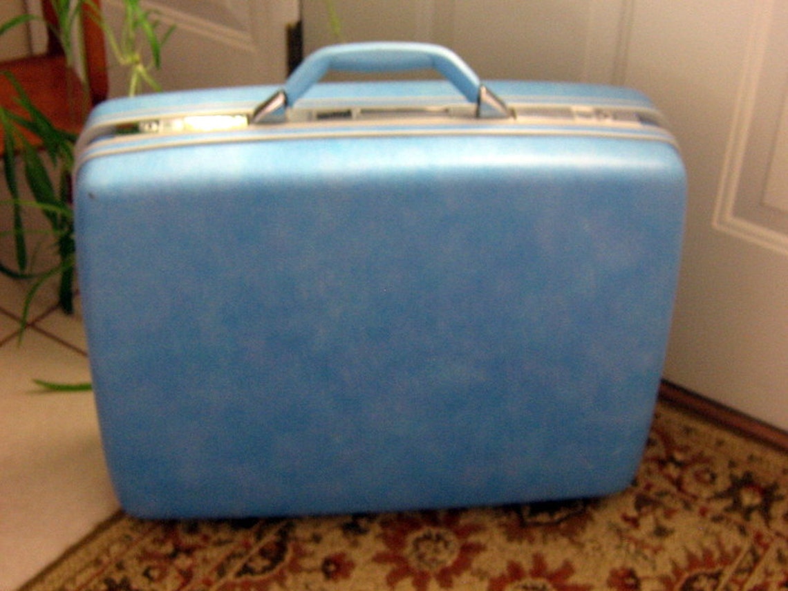 Vintage Sears Courier II Suitcase Samsonite Hard Sided Luggage Etsy