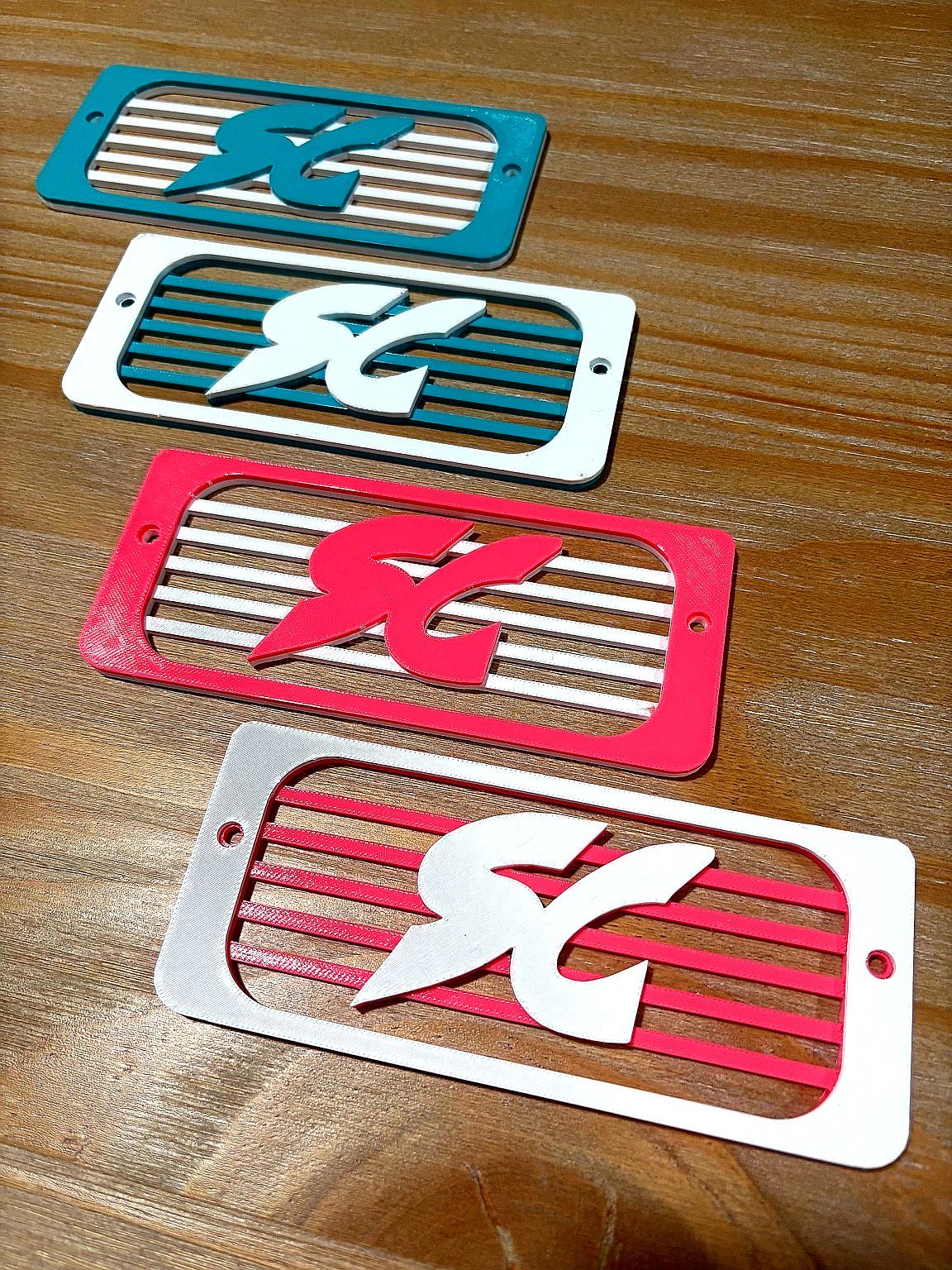 Kawasaki Super Chicken 3d-printed Rear Vent Cover – Custom SC Logo