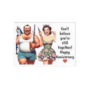 Greeting Card, Happy Anniversary Card, Lovely Couple, Funny Cheeky, Wedding Anniversary Card, Relationship Card, Unique, Couple Goals