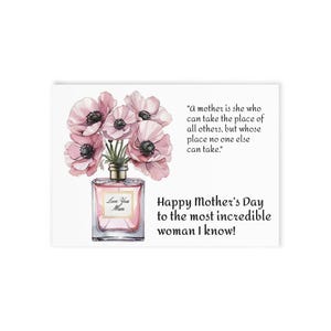 Tarjeta del Día de la Madre, Tarjeta de felicitación floral para mamá, Tarjetas inspiradoras para amar a tu mamá