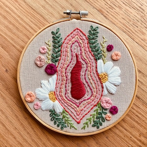 Lady Garden - Vulva Embroidery - Midwife, Doula, Labor Delivery Nurse Gift