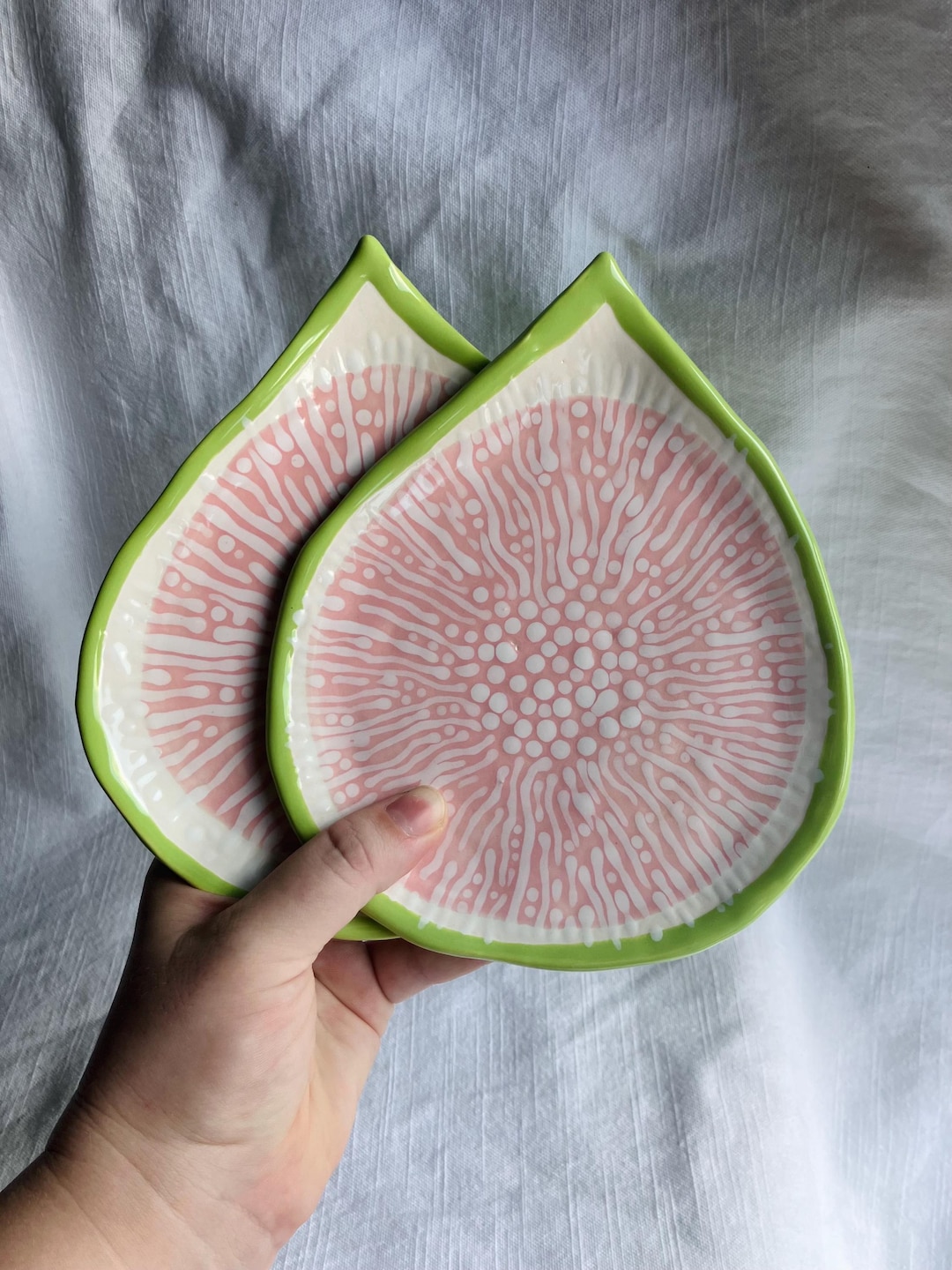 Handmade Ceramic Fig Plate - Fruit Plate