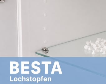 IKEA BESTA Lochstopfen 2,8 mm – Abdeckkappen für Regal-Bohrlöcher | 3D-gedruckt | Weiß / Schwarzbraun / Dunkelgrau / individuell