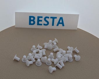 IKEA BESTA Lochstopfen 2,8 mm – Abdeckkappen für Regal-Bohrlöcher | 3D-gedruckt | Weiß / Schwarzbraun / Dunkelgrau / individuell