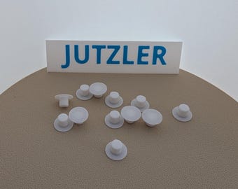 3D-gedruckte Lochkappen 4,9 mm für Schränke – Lochstopfen, Bohrloch‑Abdeckung, passgenau (z. B. Jutzler Drehtürenschrank), farbig