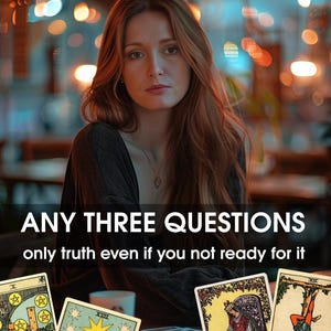 Lectura de cartas del tarot de tres preguntas, cuidado personal, amor, carrera, relación, lectura de tarot, tarot pasado, presente y futuro, regalo de lectura de tarot