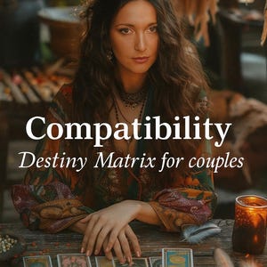 Compatibility Destiny Matrix for Couples Analysis Extra Detailed, True Relationship Destiny Matrix Reading, Matrix of Destiny Love in 24hour