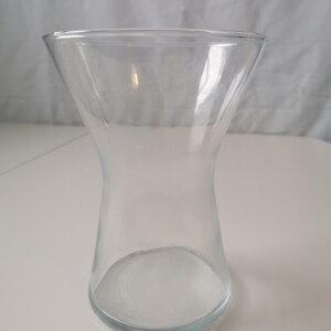 Glass Flower Vase Vintage- Clear