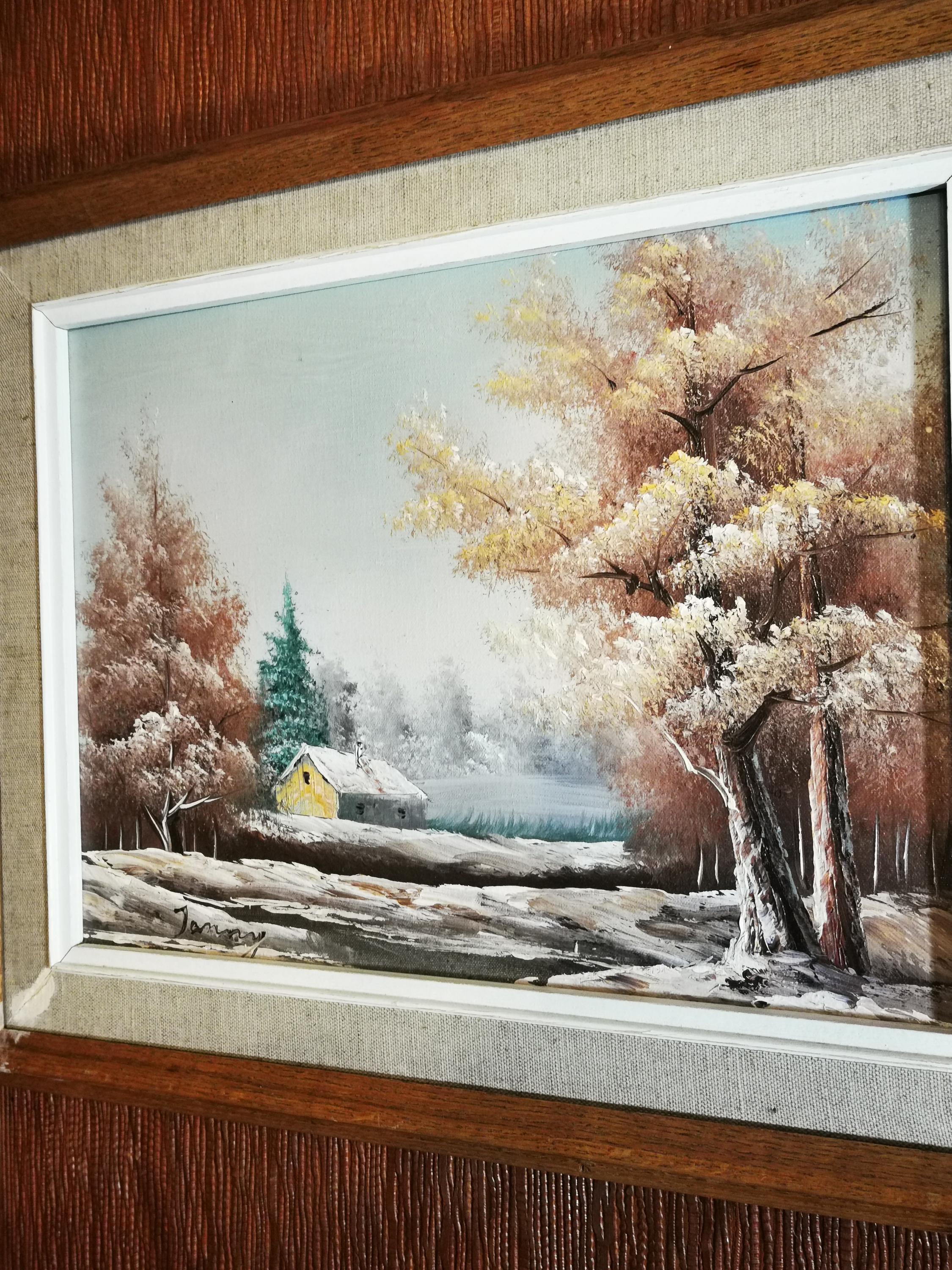 油絵 田舎の風景 サイン入り ヴィンテージ - Etsy 日本