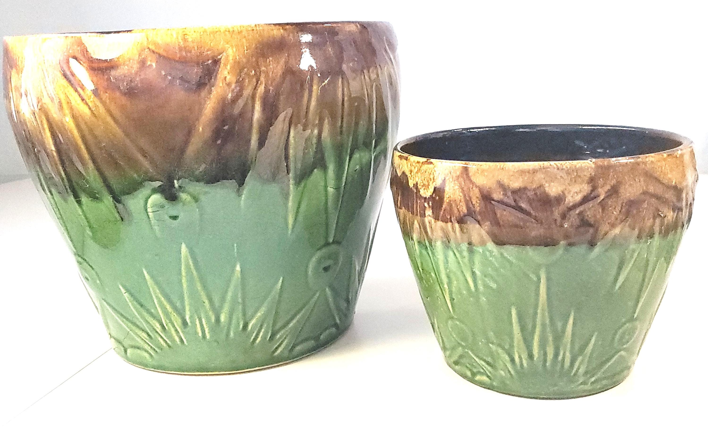 Robinson Green and Brown Pottery - Etsy