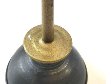 Aceitera de pulgar Vintage de 5 1/4" de alto y 2" de diámetro