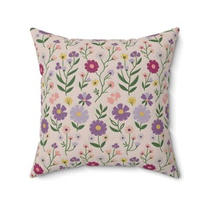 Floral Decorative Pillow, Brighten Your Home Decor, Perfect for Living Room, Bedroom, Gift for Housewarming, Spring Accent
