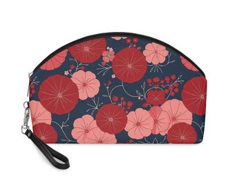 Floral Makeup Bag, Cute Cosmetic Pouch, Travel Toiletry Organizer, Gift for Her, Beauty Essentials Case