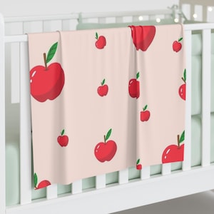 Adorable Apple Baby Swaddle Blanket, Perfect for Newborns, Cute Gift for Babies, Nursery Decor, Baby Shower Essential