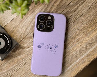 Capa de celular celestial - Capas resistentes com design planetário, capa para celular Galaxy, protetor de celular roxo fofo, presente para amantes do espaço, [...]
