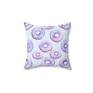 Whimsical Donut Pillow, Cozy Home Decor, Sweet Treat Accent, Donut Lovers Gift, Fun Nursery Cushion, Decorative Throw Pillow