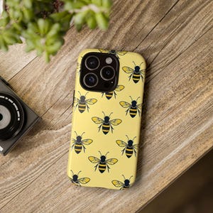 Bee Phone Case | Tough Cases with Vibrant Bee Design | Gift for Nature Lovers, Cute Tech Accessories, Bee Themed Birthday