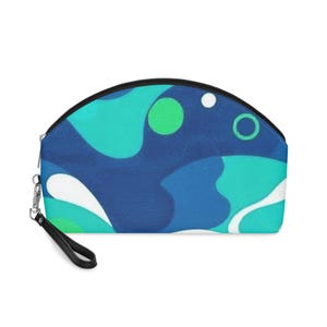 Neceser de maquillaje vibrante y colorido, regalo perfecto para amantes de la belleza, organizador de artículos de tocador ideal para viajes, diseño divertido, ecológico.