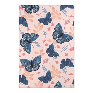 Vintage Butterfly Area Rug, Boho Home Decor, Nature Themed Living Room Mat, Floral Design Rug, Gift for Butterfly Lovers