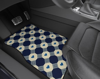 Charming Heart Car Mats Set, Stylish Floor Mats for Lovers, Car Accessories, Unique Gift for Anniversaries, Valentine's Day