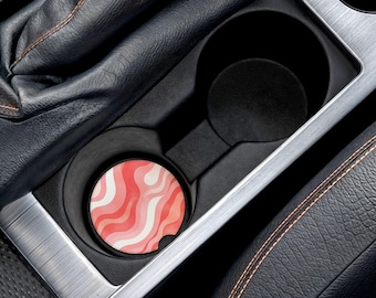 Künstlerischer Speckstein-Untersetzer für das Auto, farbenfrohes Fahrzeugzubehör, Geschenk für Autoliebhaber, Wohnkultur, funktionale Kunst
