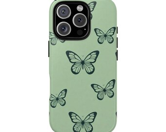 Butterfly Phone Case, Floral Cell Phone Protector, Cute Phone Cover, Gift for Her, Spring Accessories, Nature Lover