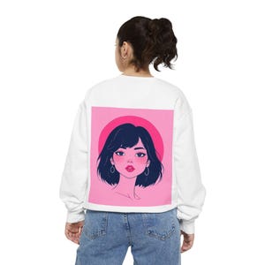 Chic Girl Graphic Sweatshirt, Cozy Unisex Fashion, Cute Gift for Her, Stylish Casual Wear, Streetwear