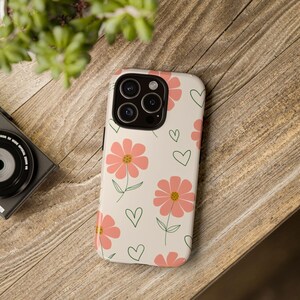 Floral Phone Case - Tough Cases, Cute Floral Design, Gift for Her, Spring Accessories, Durable Phone Cover, Stylish Tech