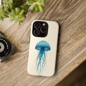Jellyfish Phone Case, Tough Phone Cover, Ocean Inspired Case, Underwater Art, Gifts for Sea Lovers, Unique Phone Accessory