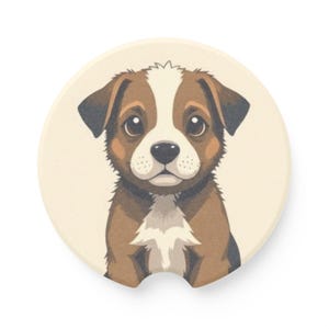 犬好きの方へのソープストーンカーコースター、かわいいペットアクセサリー、犬をテーマにしたギフト、車内装飾、犬の飼い主へのギフト