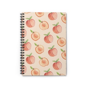 Peachy Spiral Notebook, Cute Journal for Students, Perfect Gift for Teachers, Summer Vibes, Peach Lover&#39;s Item