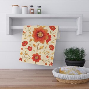 Florale Geschirrtücher - lebendige Küchendekoration, Geschenk für Gartenliebhaber, Boho-Stil, Wohnaccessoires, umweltfreundliche Küche