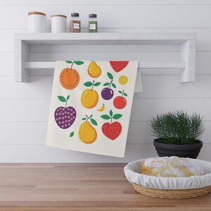 Fruit-Themed Tea Towels for Kitchen Decor, Gift for Home Organizer, Rustic Kitchen Towels, Summertime Gifts