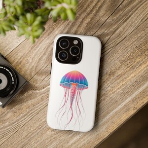 Vibrant Jellyfish Phone Case, Unique Phone Cover, Ocean Lover Gift, Sea Creature Accessory, Tough Cases for iPhone