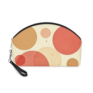 Artistic Makeup Bag, Trendy Cosmetic Pouch, Stylish Travel Organizer, Gift for Makeup Lovers, Chic Female Accessories