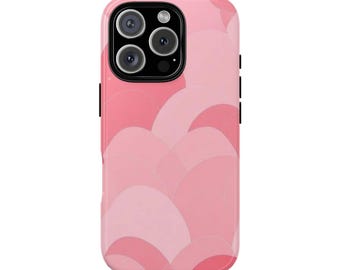 Cute Pink Phone Case, Tough Cases for Girls, Floral Phone Cover, Gifts for Her, Trendy Tech Accessories