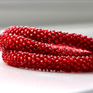 Handmade Red Crochet Necklace