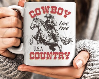 Taza de cerámica de estilo vaquero, taza del oeste, taza de vaquera, regalo de vaquero, taza para acampar al aire libre, regalo para novio, regalo para novia
