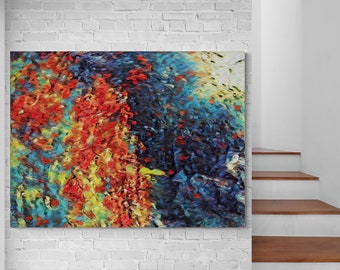 Colorful Abstract Painting Print, Large Wall Art, Modern Art, Abstract Bedroom Art Print, Office Painting, Home Decor, Print on canvas