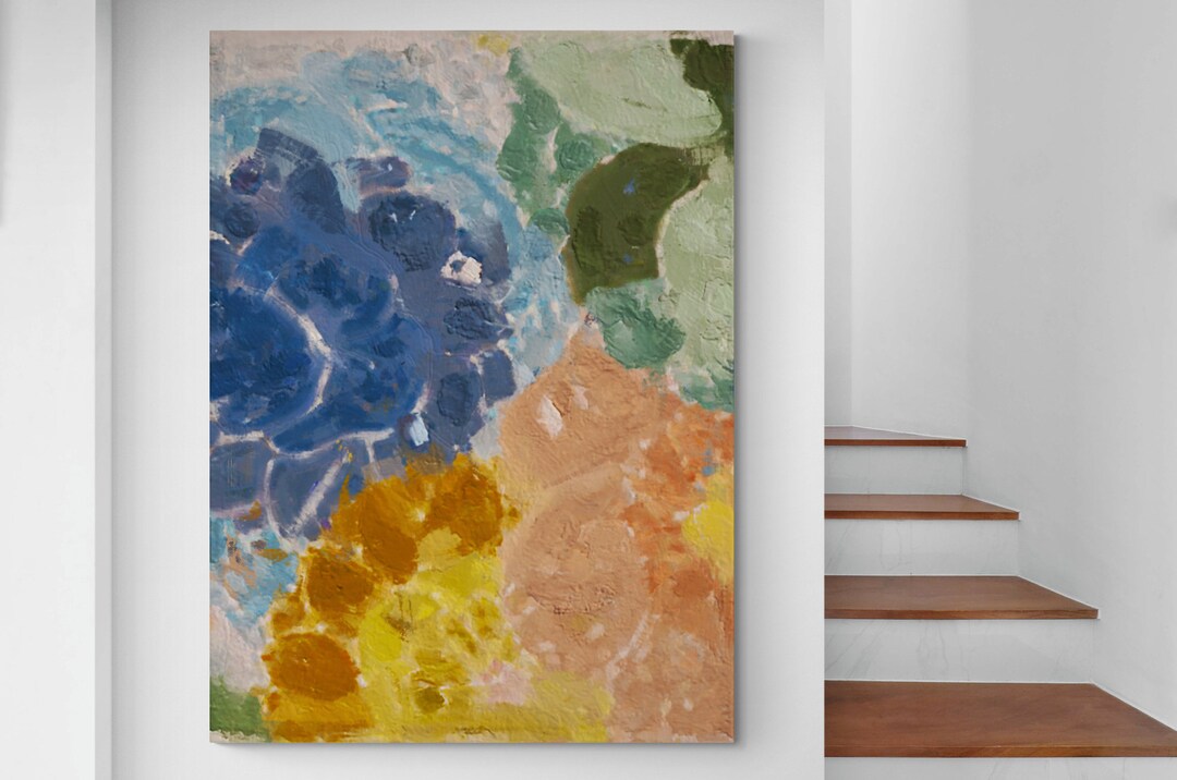 Colorful Abstract Art Print, Home Décor Canvas Art Print, Bedroom Print ...